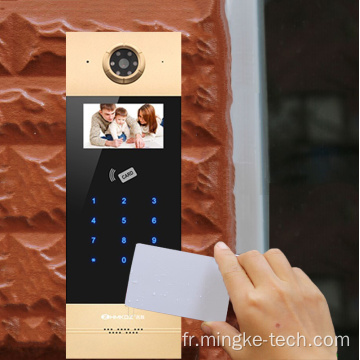 Interphone Night Vision Video Doorphone avec écran de 4,3 pouces